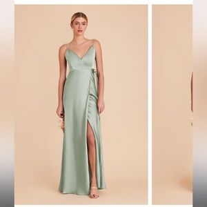Birdy Grey Sage Green Cindy Satin Dress